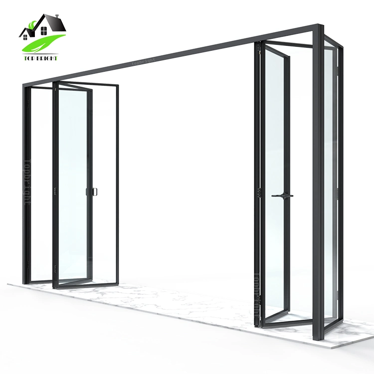 Slide and Swing Interior Doors Slim Frame 6 Panels Bi Fold Doors Accordion Screen Glass Kitchen Folding Door in Guangzhou