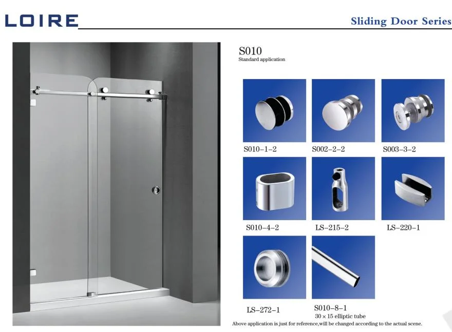 Loire Solid Brass Stainless Steel Matte Black Customized OEM ODM Glass Shower Sliding Door Accessories Roller Hardware