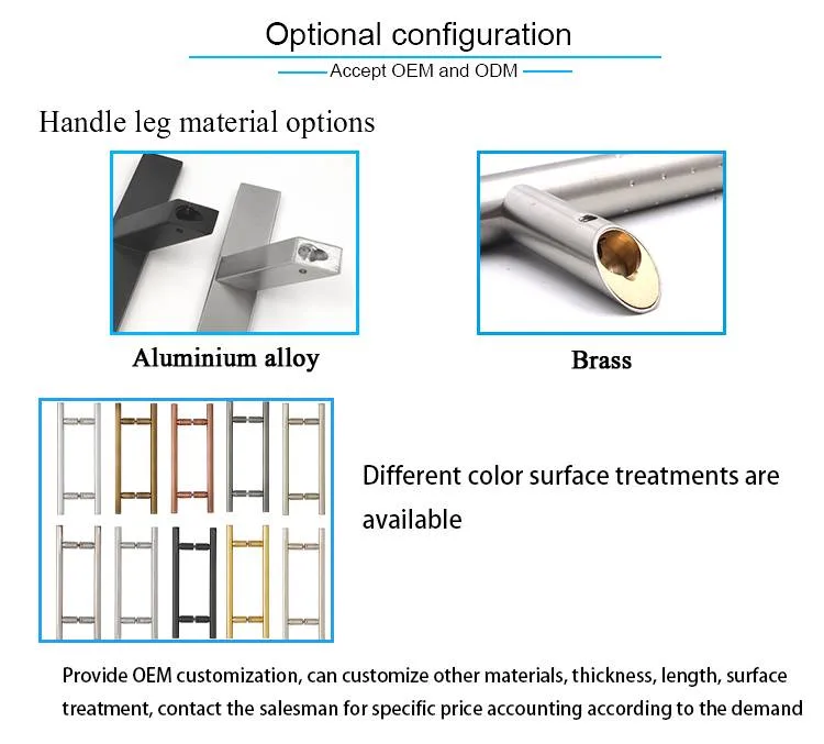 Stainless Steel 304 Glass Door Pull Handles for Glass Door