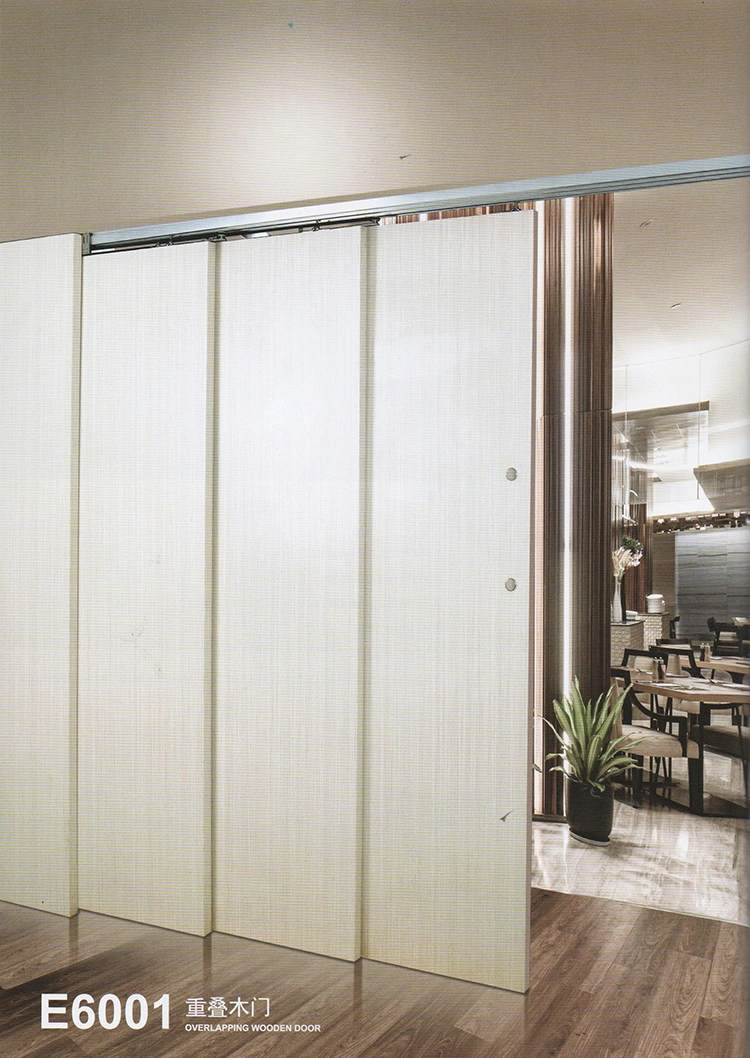 Stainless Steel Horizontal Blinds Sliding Buffer Self-Closing Overlapping Wooden Doors Hardware