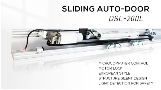 Porta deslizante automática Deper 200L de design europeu com sensor